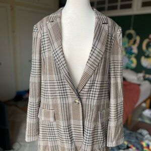 Tan Plaid Blazer